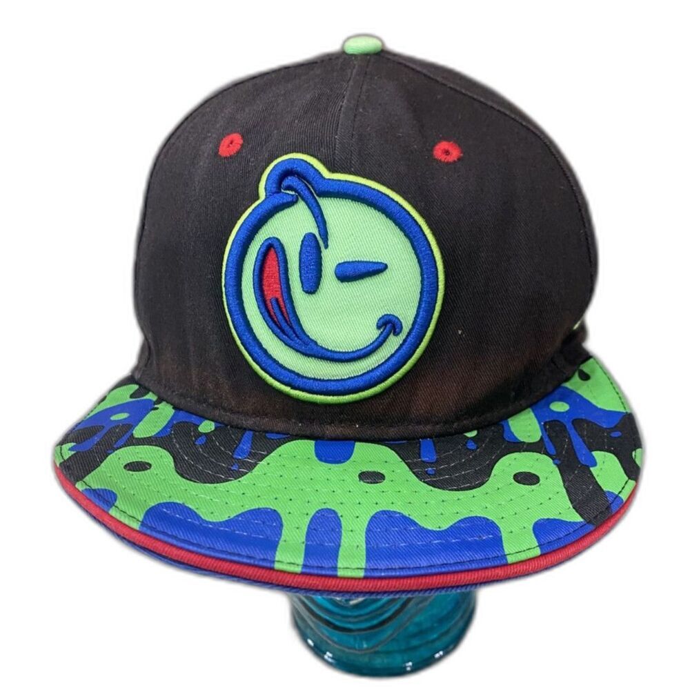 READ! Yums New Era 9FIFTY Green Black Snapback Hat Adjustable Skater One Size